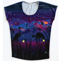 Fireflies Womens Short Sleeve Scoop Neck Shirt