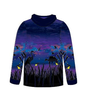 Fireflies Kids long sleeve hooded shirt