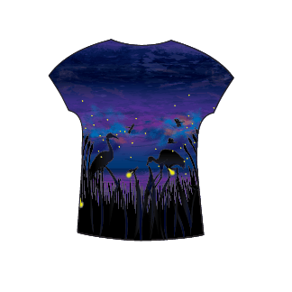 Fireflies Womens Short Sleeve Scoop Neck Shirt