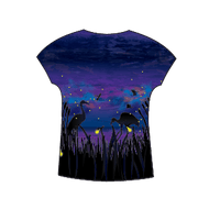 LIMITED EDITION- Fireflies Womens Short Sleeve Scoop Neck Shirt