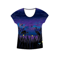 Fireflies Womens Short Sleeve Scoop Neck Shirt