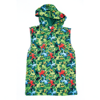 Frogs Kids Sleeveless hooded shirt