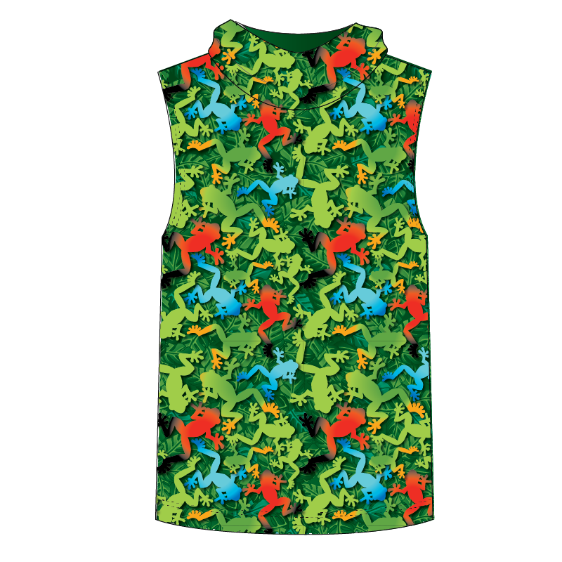 Frogs Kids Sleeveless hooded shirt