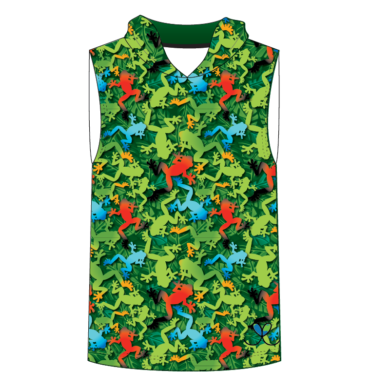 Frogs Kids Sleeveless hooded shirt