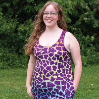 Giraffe Rainbow Womens Tank Dress