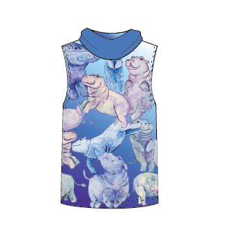 Hippo Kids Sleeveless hooded shirt