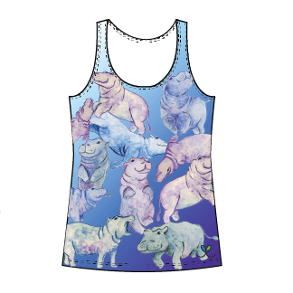 Hippo Womens Tank Top