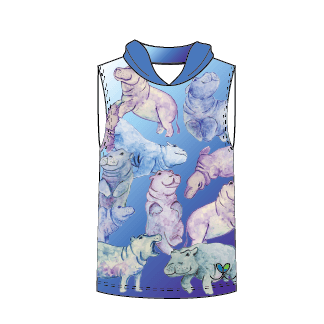 Hippo Kids Sleeveless hooded shirt