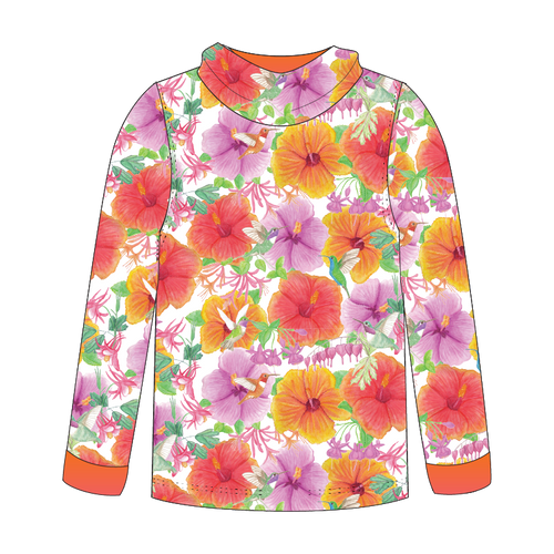 Hummingbird Kids long sleeve hooded shirt