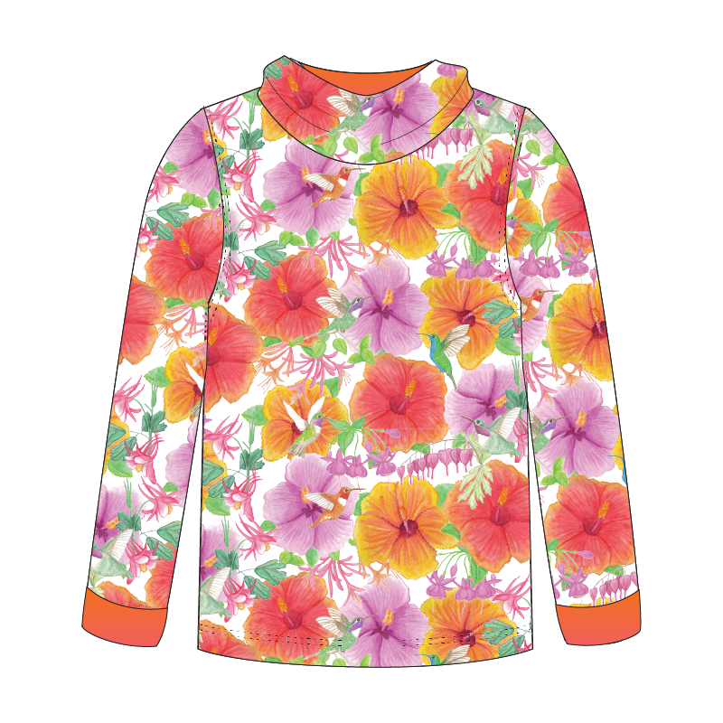 Hummingbird Kids long sleeve hooded shirt