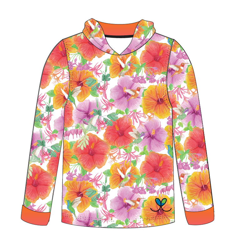 Hummingbird Kids long sleeve hooded shirt