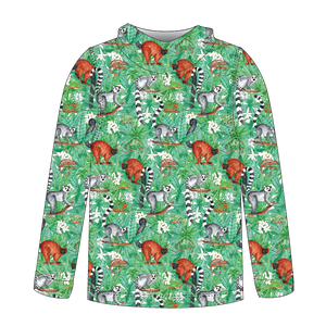 Lemur Kids long sleeve hooded shirt