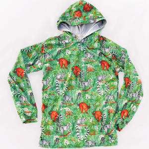 Lemur Kids long sleeve hooded shirt
