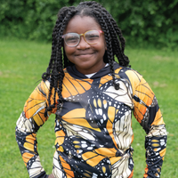Monarch Butterfly Kids Long sleeve hooded shirt