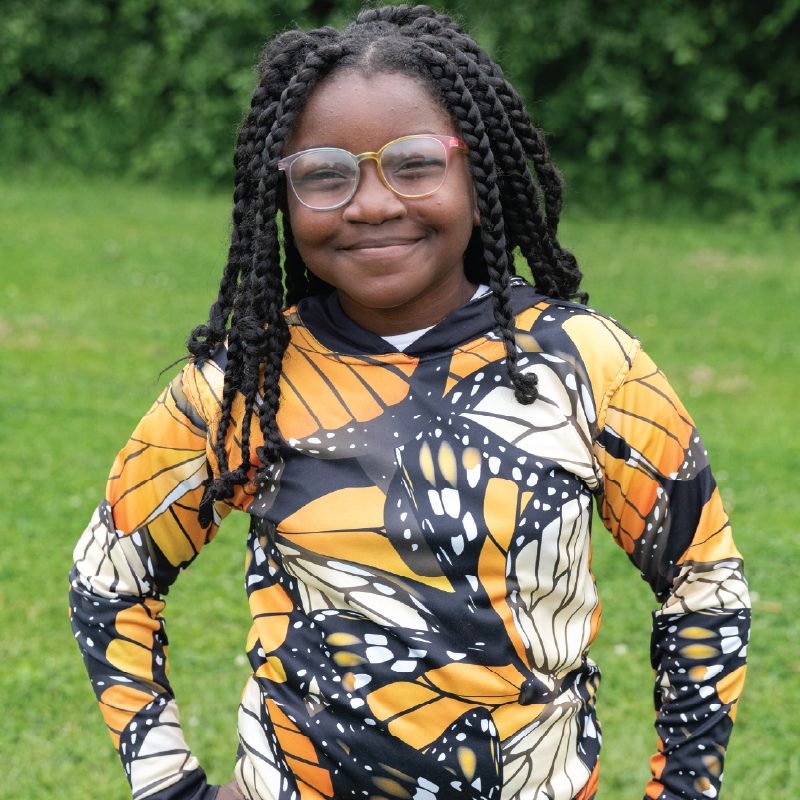 Monarch Butterfly Kids Long sleeve hooded shirt