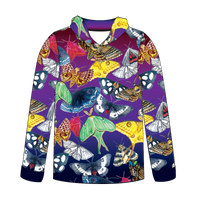 Moths Kids long sleeve hooded shirt