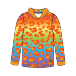 Amur Leopard Rainbow Kids long sleeve hooded shirt