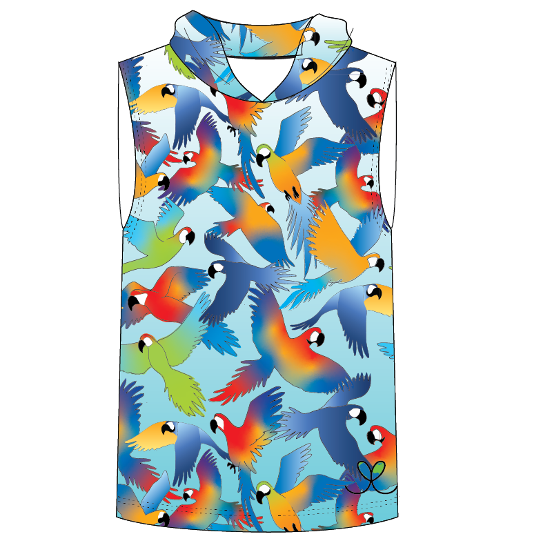 LIMITED EDITION- Macaw Kids Sleeveless hooded shirt