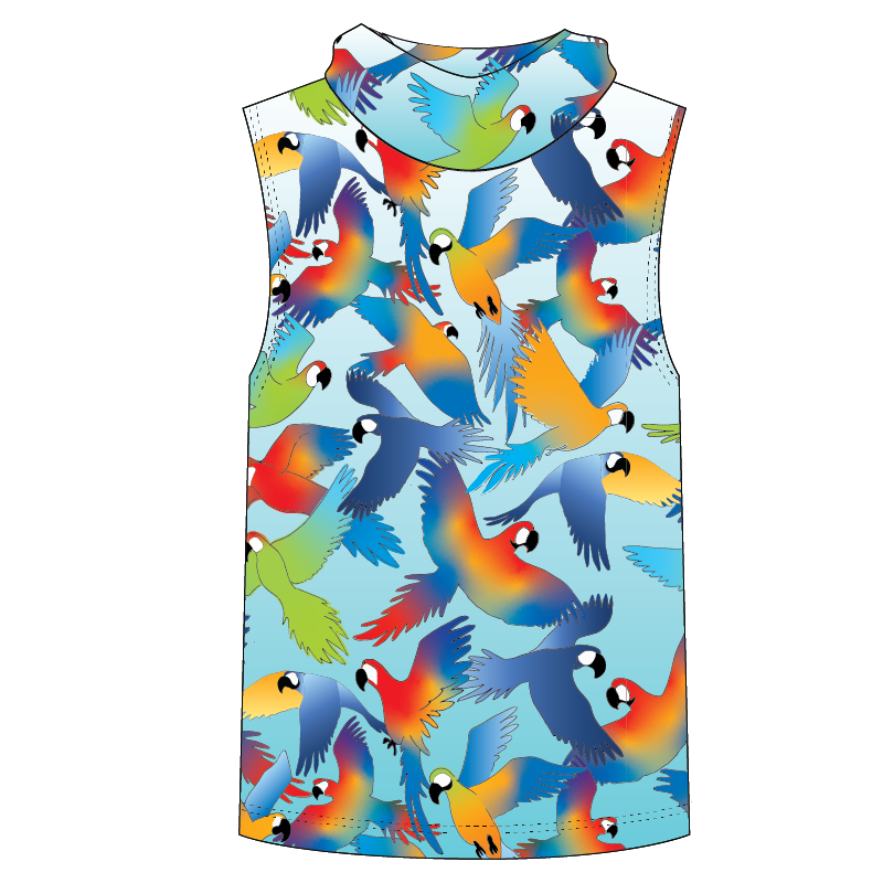LIMITED EDITION- Macaw Kids Sleeveless hooded shirt