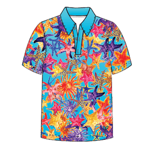 LIMITED EDITION- Sea Star Adult short sleeve button polo