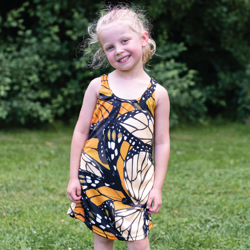 Monarch Butterfly Kids tank dress with pockets S (6/7)