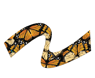 Monarch Butterfly scarf