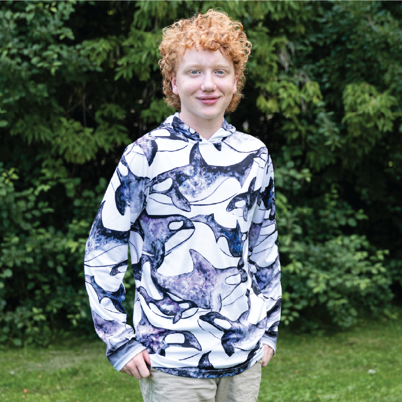 LIMITED EDITION- Orcas Adult Long sleeve hooded shirt