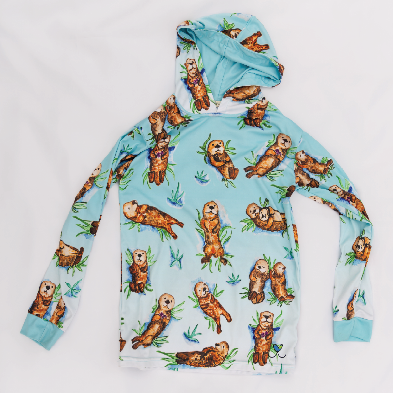 Otter Kids long sleeve hooded shirt