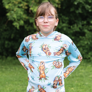 Otter Kids long sleeve hooded shirt