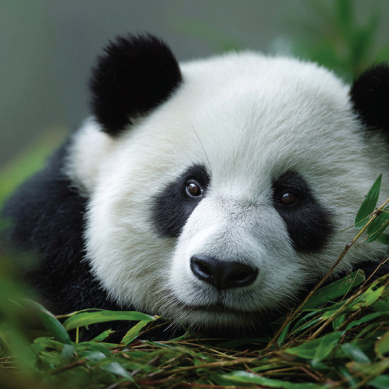 Panda Kids long sleeve hooded shirt