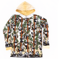 Panda Kids long sleeve hooded shirt