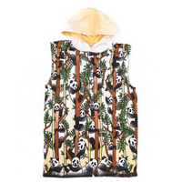 Panda Kids Sleeveless hooded shirt