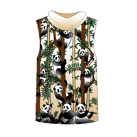 Panda Kids Sleeveless hooded shirt