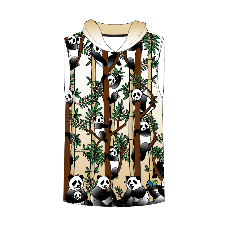Panda Kids Sleeveless hooded shirt