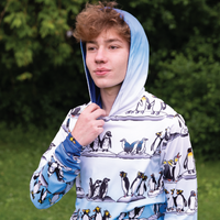 Penguin Adult Long sleeve hooded shirt