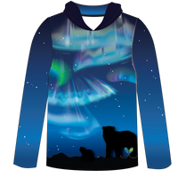 Polar Bear Adult Long sleeve hooded shirt