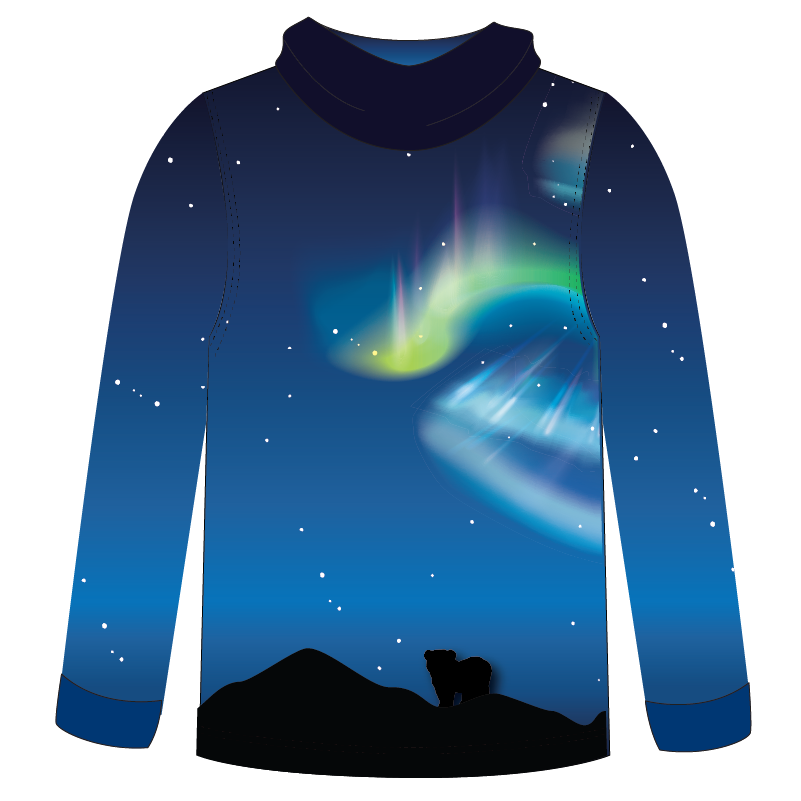 Polar Bear Kids long sleeve hooded shirt