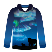Polar Bear Kids long sleeve hooded shirt