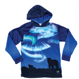 Polar Bear Kids long sleeve hooded shirt