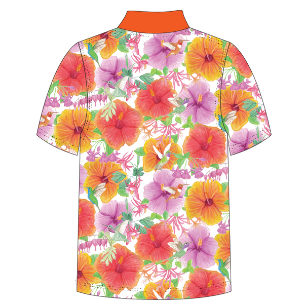 Hummingbird Adult short sleeve button polo