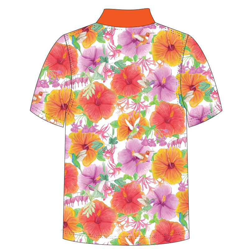 Hummingbird Adult short sleeve button polo