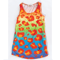 Amur Leopard Kids Rainbow tank dress