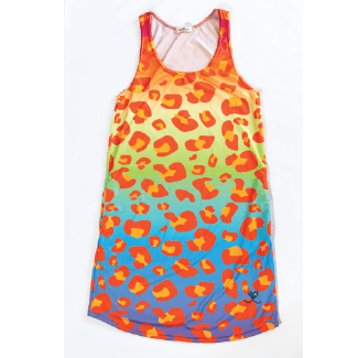 Amur Leopard Rainbow Womens Tank Dress