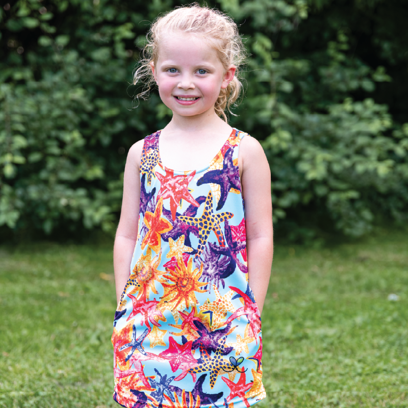 Sea Star Kids tank dress with pockets L (12/14)