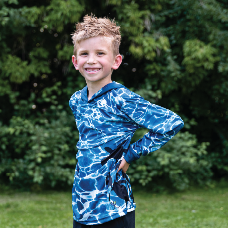 Sea Turtle Kids Long sleeve hooded shirt