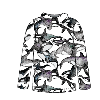 LIMITED EDITION- Orcas Adult Long sleeve hooded shirt