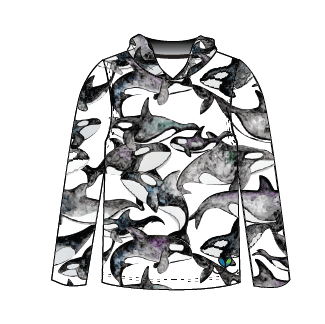 LIMITED EDITION- Orcas Adult Long sleeve hooded shirt