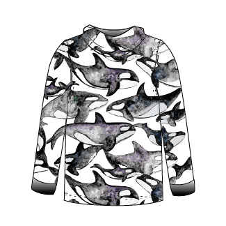 LIMITED EDITION- Orcas Kids long sleeve hooded shirt