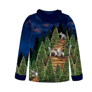 LIMITED EDITION- Wolf Kids long sleeve hooded shirt