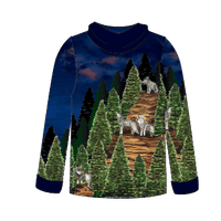 LIMITED EDITION- Wolf Kids long sleeve hooded shirt